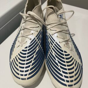 adidas Men's Athletic Cleats in White and Blue